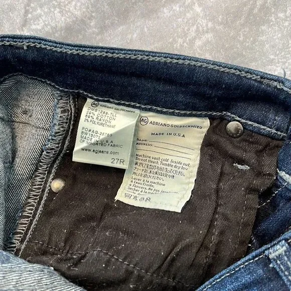 AG womens Super Skinny size 27R blue jeans. - Picture 5 of 6